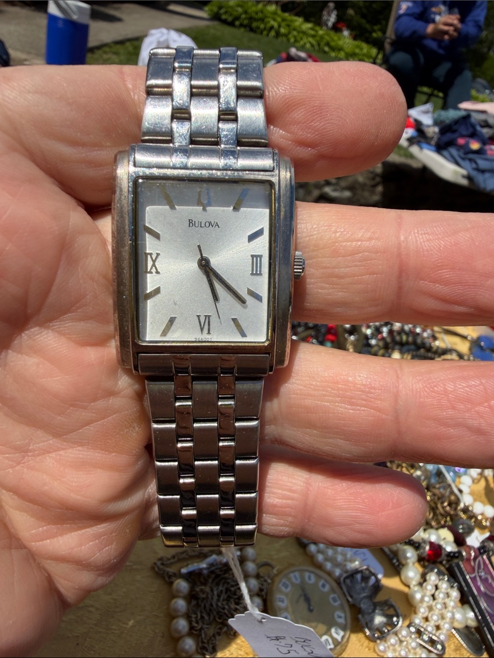 Bulova Stainless Rectangular Bracelet Watch